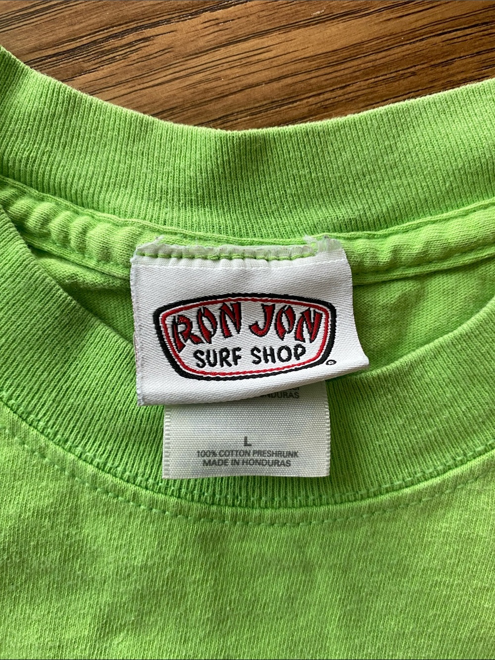 Ron Jon Lime Green Surf Shop Logo Tee - Picture 2 of 3